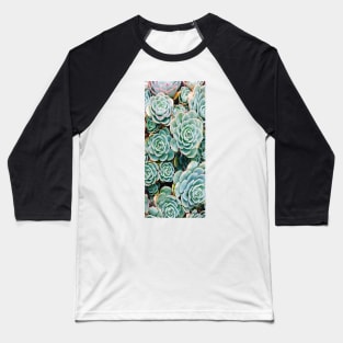 Green Succulent Close Up Baseball T-Shirt